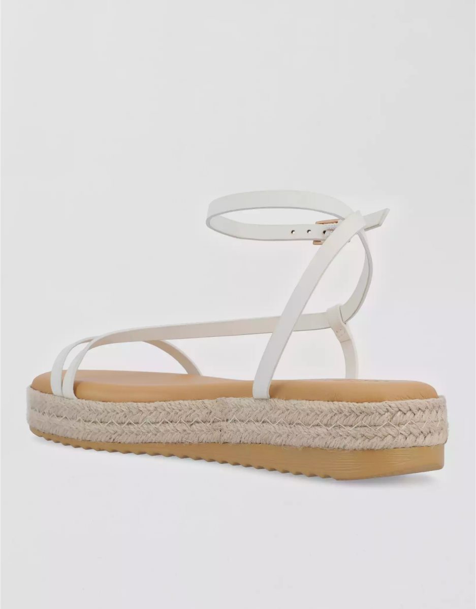 Sandales American Eagle Journee Collection Odelia Espadrillas Blanche Femme | WHR-94356313